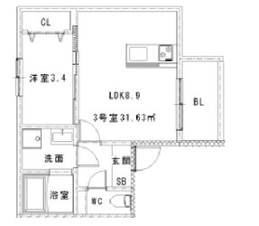 Plume古市の物件間取画像